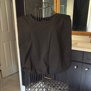 City Chic Black Sleeveless Boxy Muscle Tee tank top crop top sexy